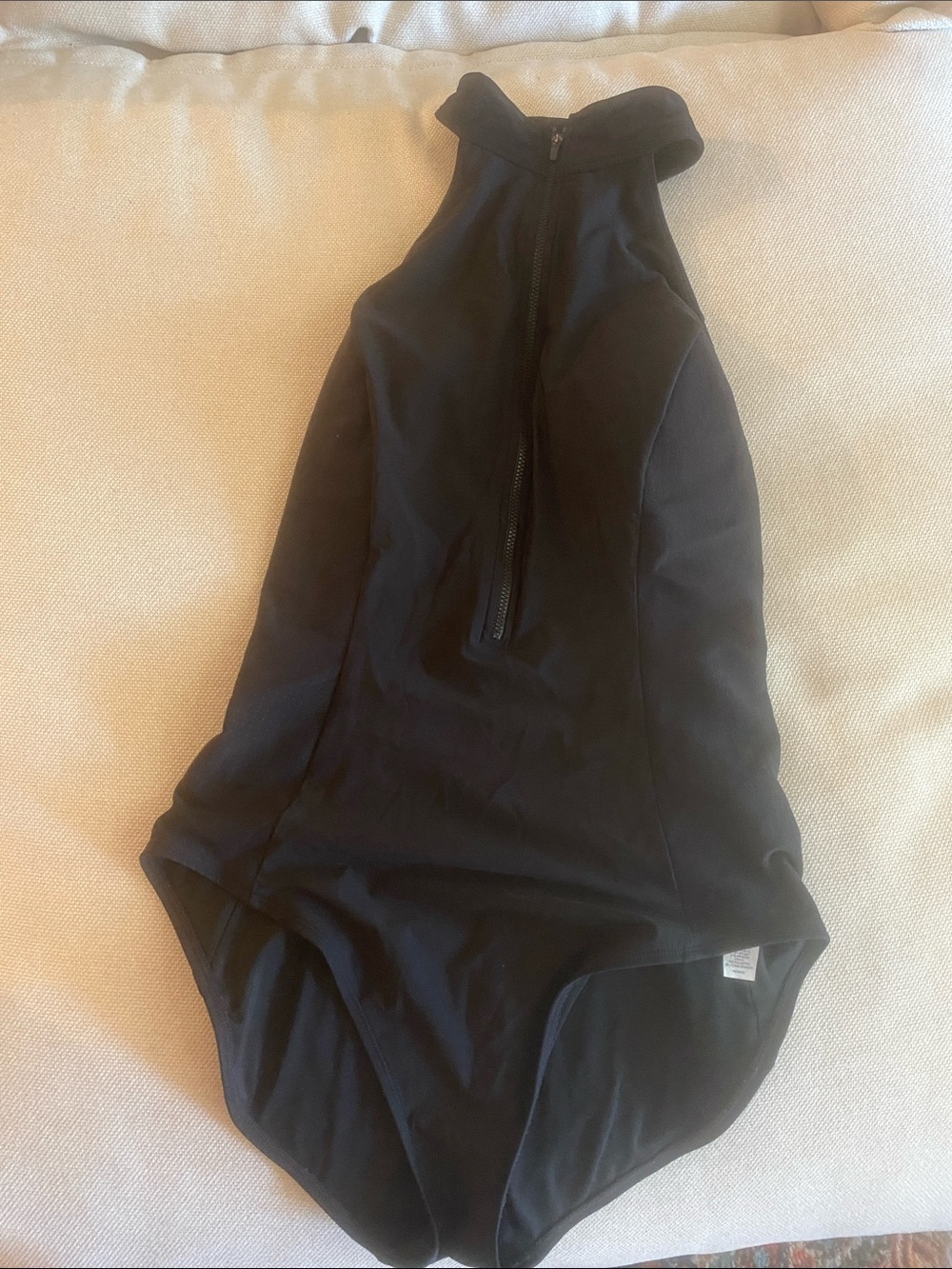 Black High-Neck Kids One-Piece Swimsuit